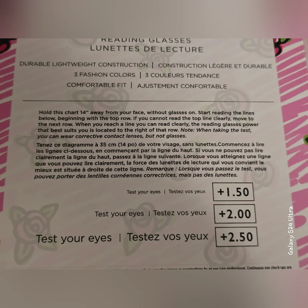 Betsey Johnson 3-pair reading glasses set in +1.50 magnification NIB